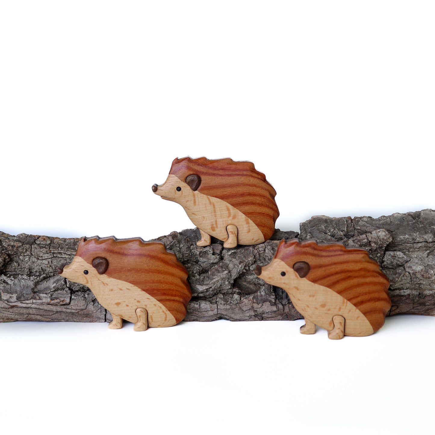 Hedgehog Wood Carved Intarsia Ornament / Magnet