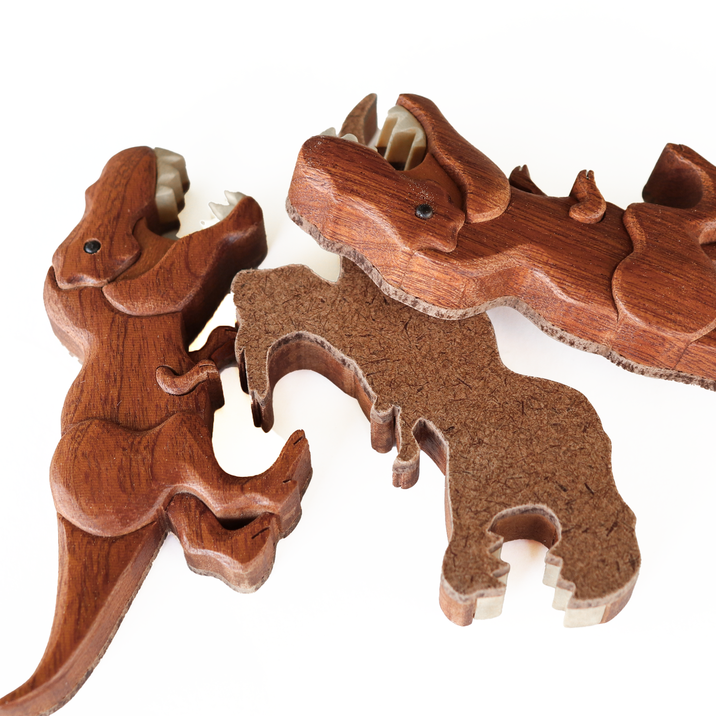 T-Rex Wood Carved Intarsia Ornament / Magnet