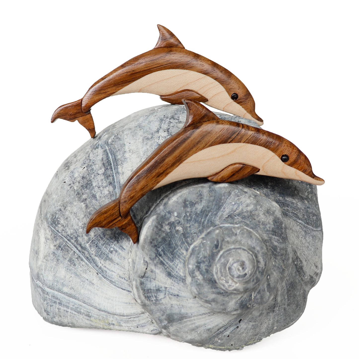 Dolphin Wood Carved Intarsia Ornament / Magnet