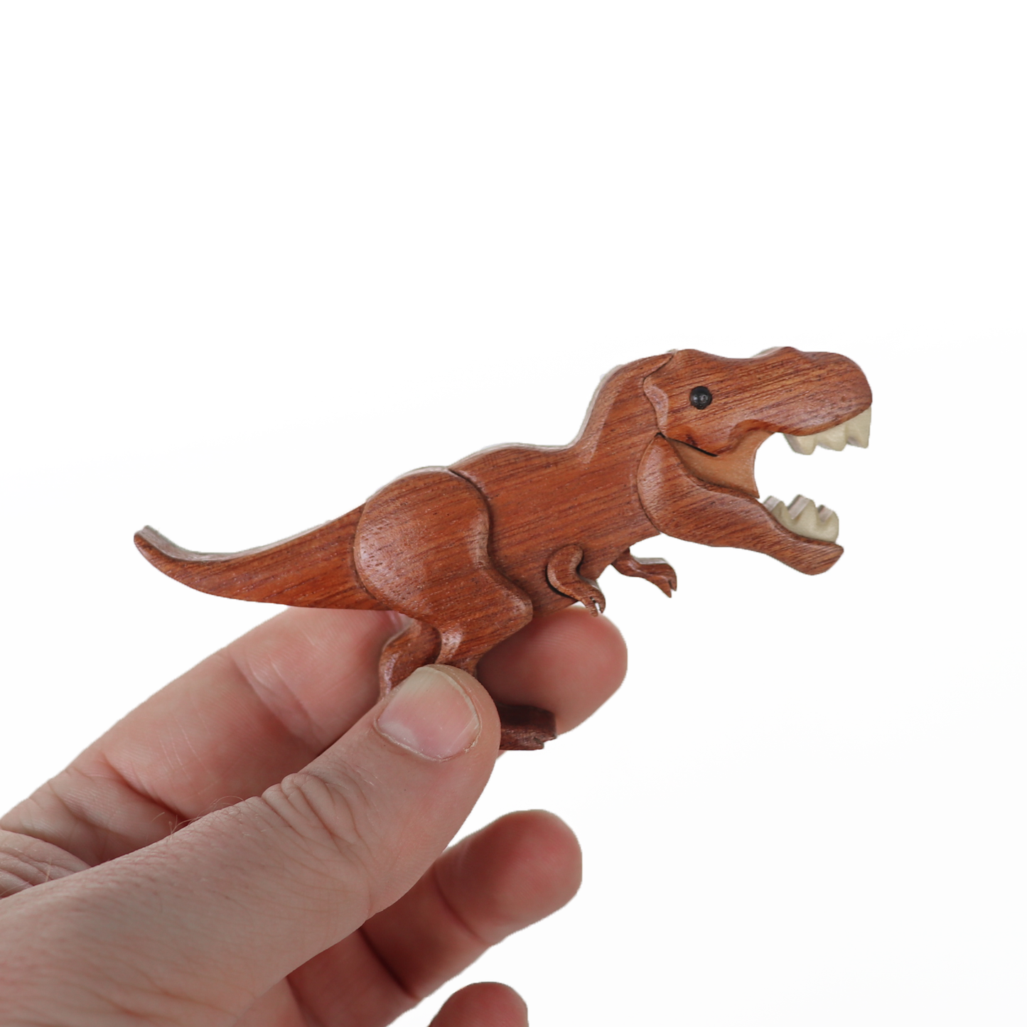 T-Rex Wood Carved Intarsia Ornament / Magnet