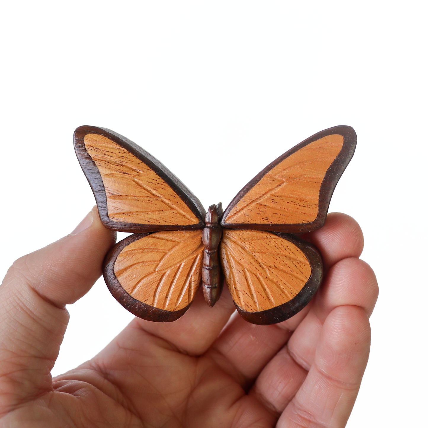 Butterfly Wood Carved Intarsia Ornament / Magnet