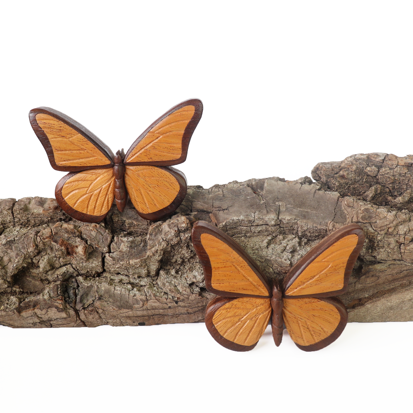 Butterfly Wood Carved Intarsia Ornament / Magnet