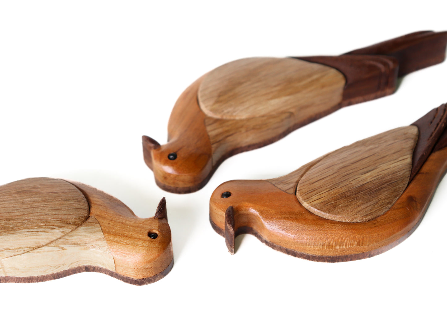 Mourning Dove Wood Carved Intarsia Ornament / Magnet