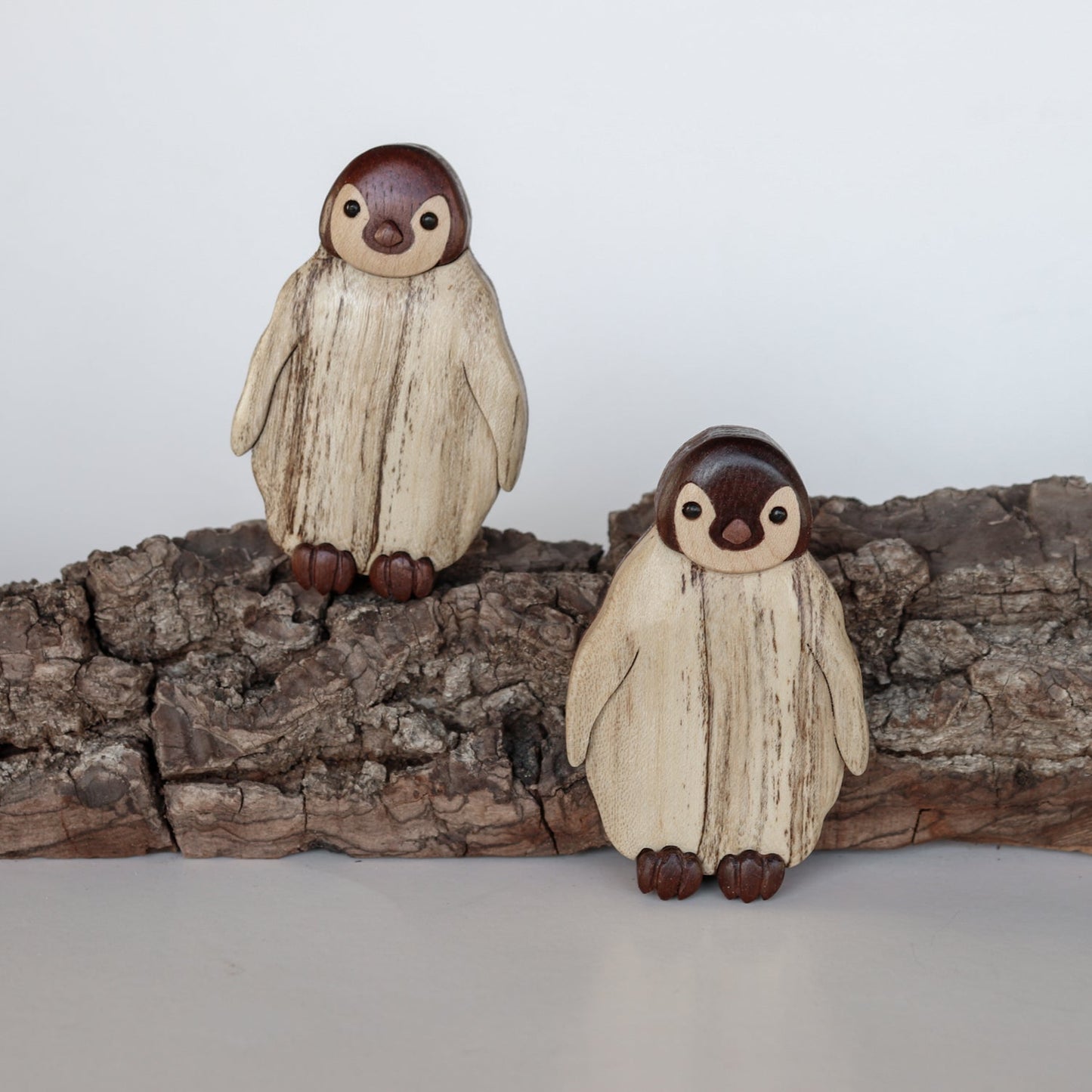 Penguin chick Christmas ornament or magnet, intarsia wood art, Personalized wood carving, Collectable wooden ornament, Arctic wildlife