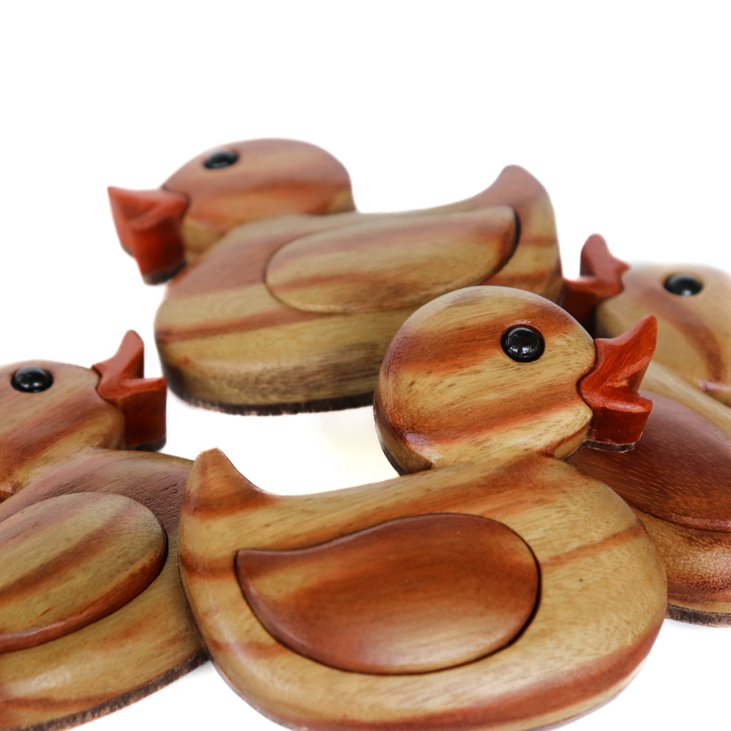 Rubber ducky Christmas ornament or magnet, Handmade nostalgic bath toy, Intarsia wood art, Wooden bird scroll saw decoration, Wood carving