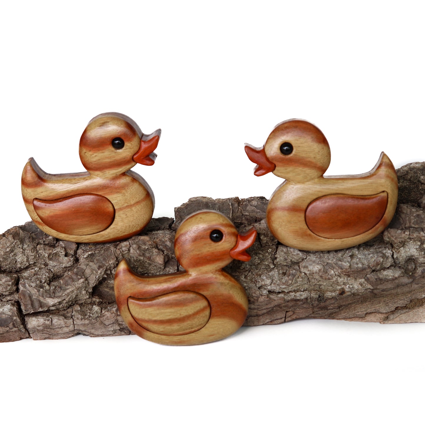 Rubber ducky Christmas ornament or magnet, Handmade nostalgic bath toy, Intarsia wood art, Wooden bird scroll saw decoration, Wood carving