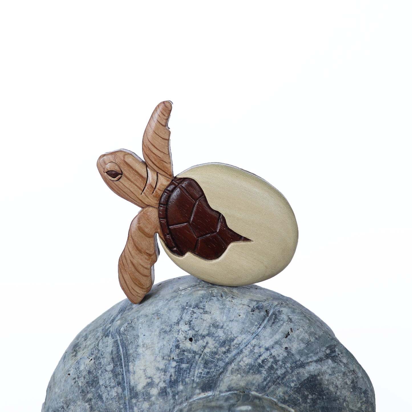 Sea Turtle Wood Carved Intarsia Ornament / Magnet