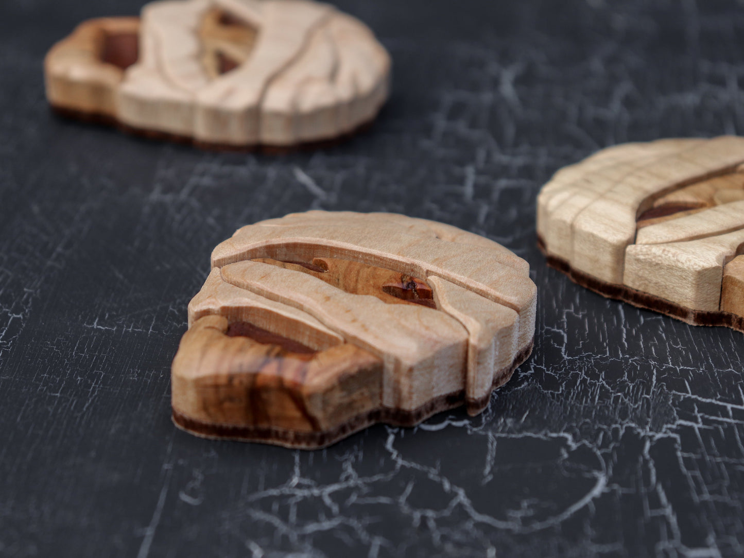 Spooky Egyptian mummy wooden magnet or ornament, Intarsia wood art, Wood carving, Halloween décor, Zombie monster