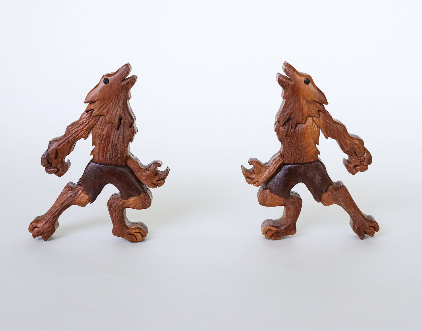 Werewolf Wood Carved Intarsia Ornament / Magnet