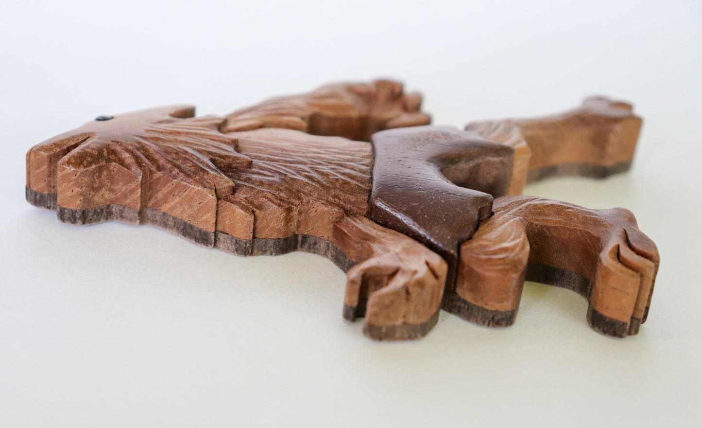 Werewolf Wood Carved Intarsia Ornament / Magnet