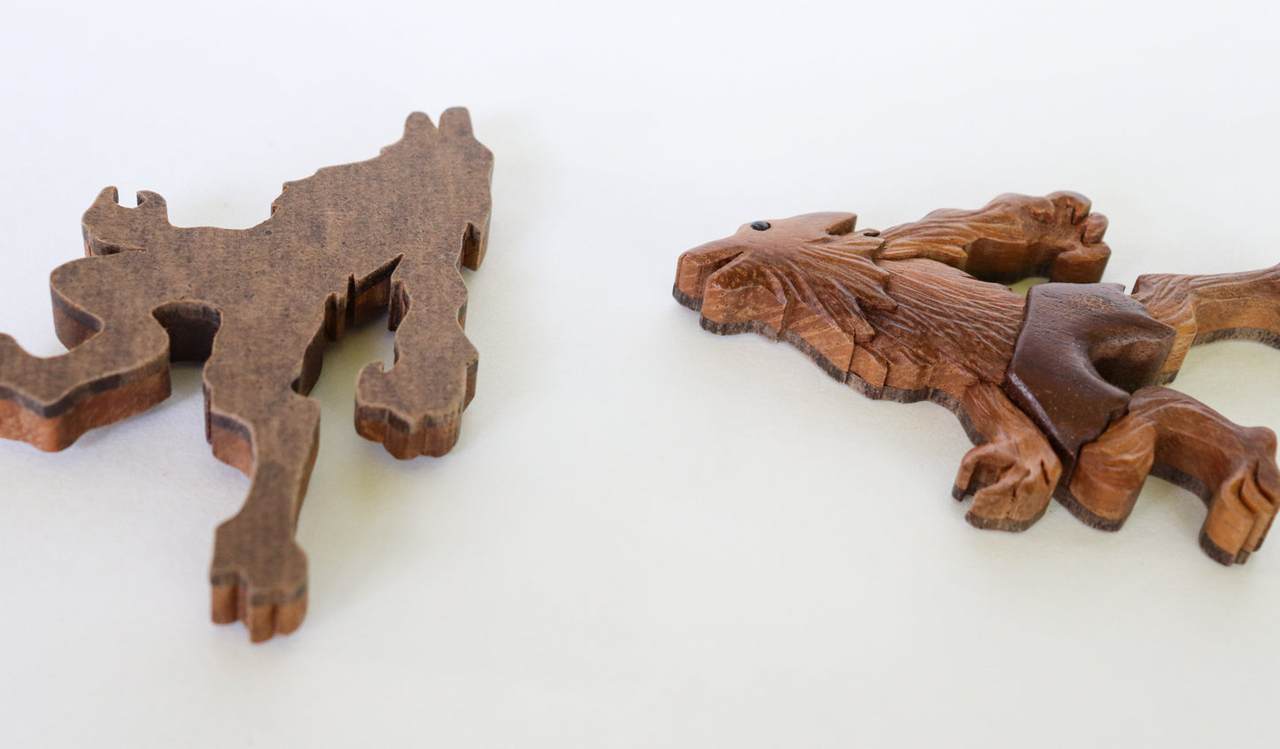 Werewolf Wood Carved Intarsia Ornament / Magnet