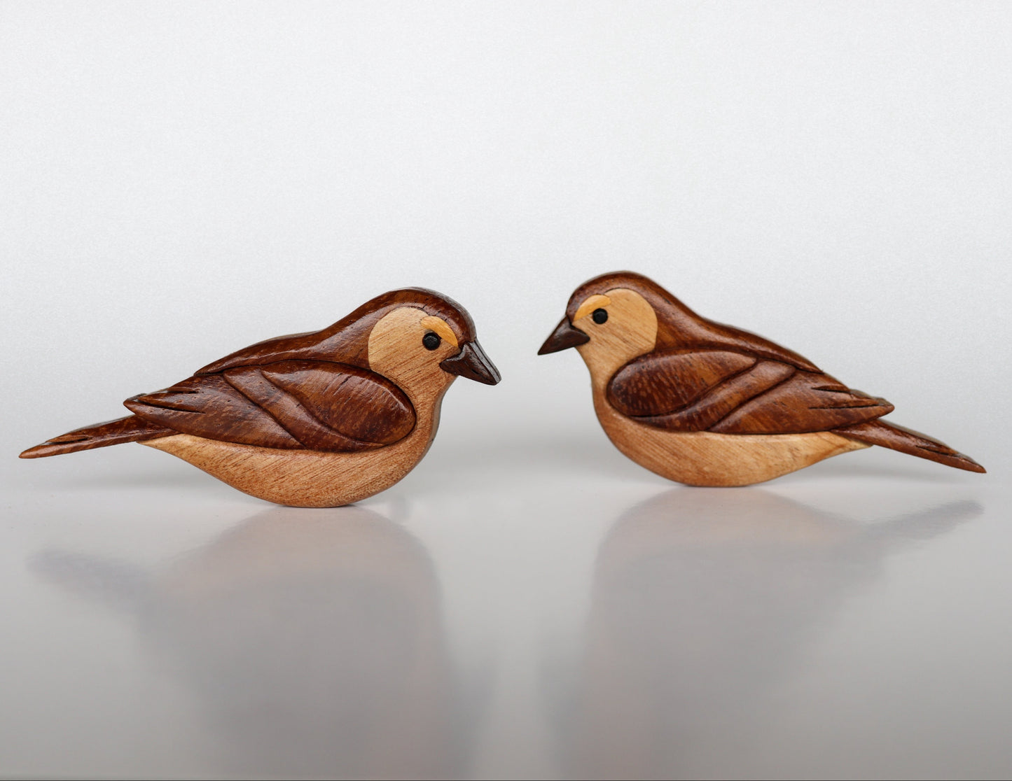 Grasshopper sparrow Christmas ornament or magnet, Handmade songbird intarsia wood art, Personalized wood carving, Wooden scroll saw decoration