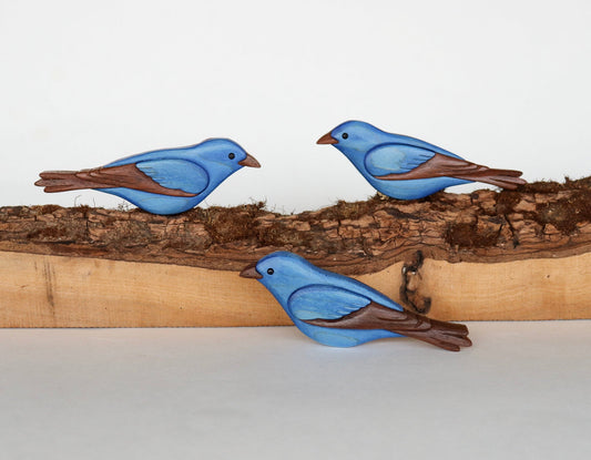 Indigo Bunting Songbird Magnet / Ornament