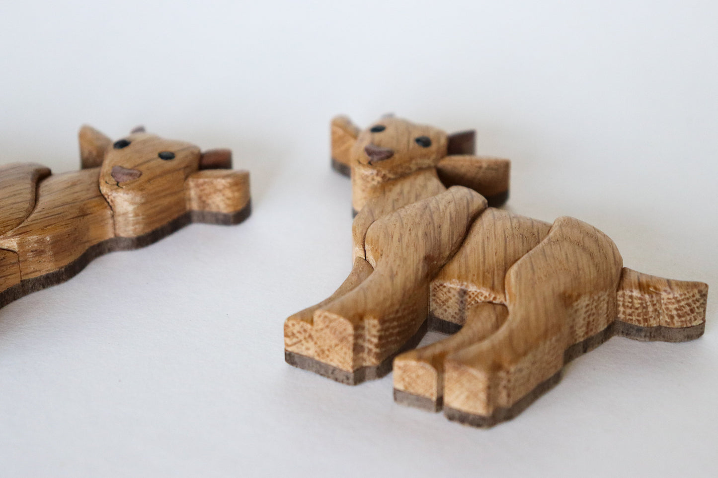 Mountain Goat Wood Carved Intarsia Ornament / Magnet