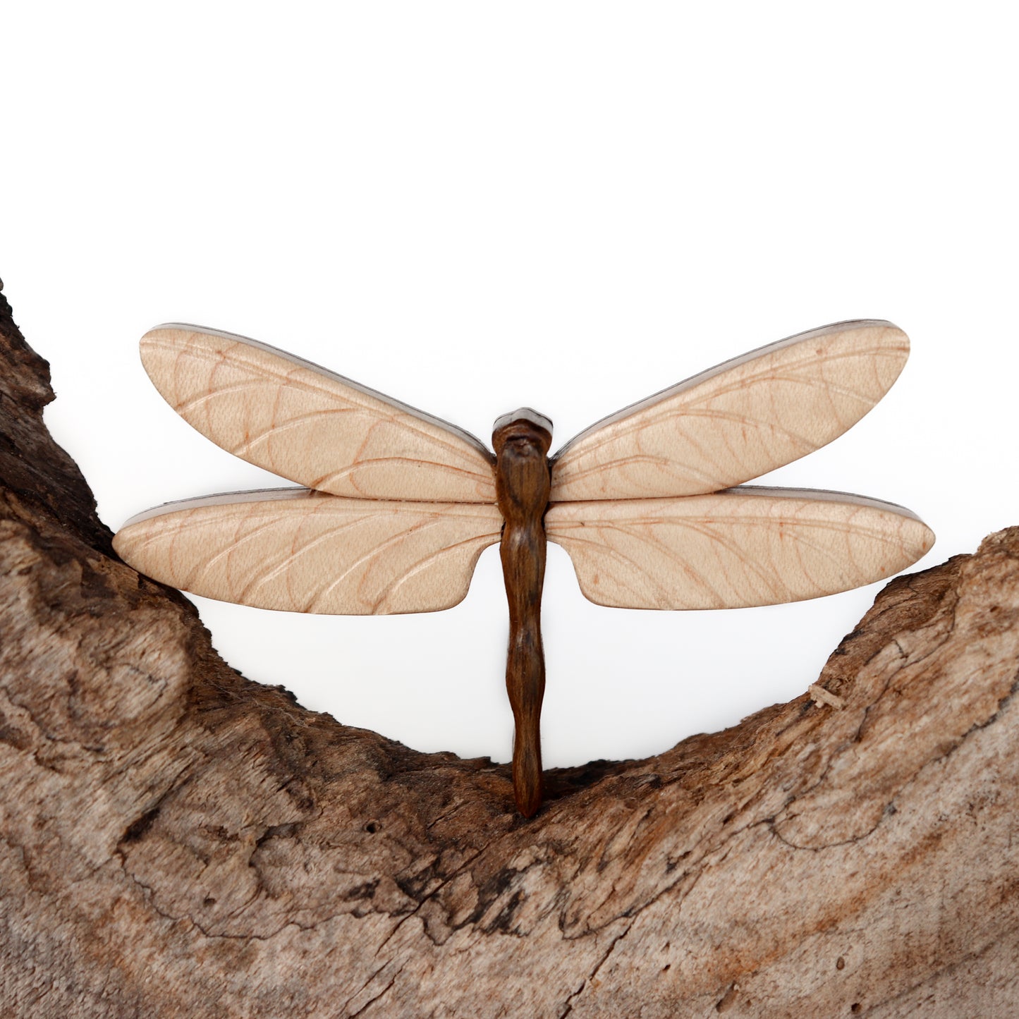 Dragonfly wooden magnet or ornament, Intarsia wood art, Wood carving, Good luck charm, Scroll saw art