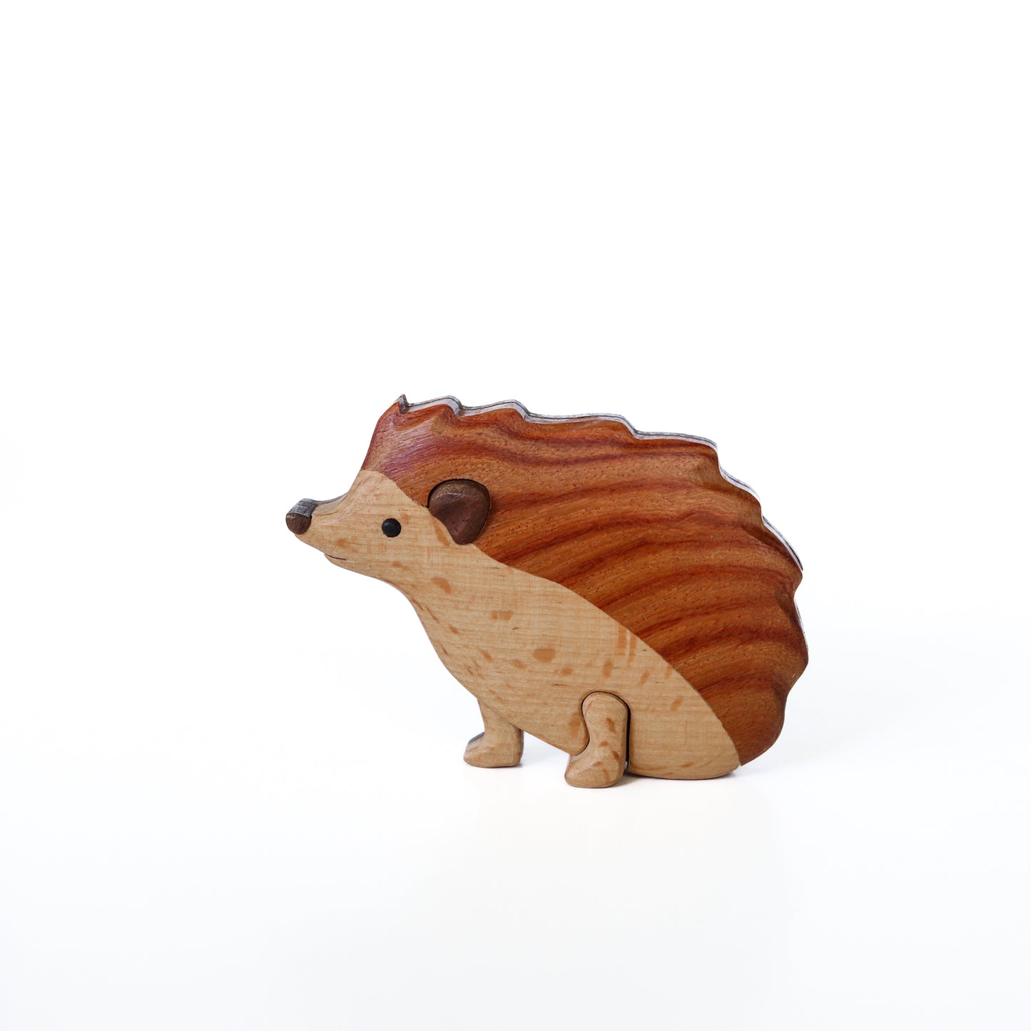 Hedgehog Christmas ornament or magnet, Handmade wildlife intarsia wood art, Personalized wood carving, Wooden scroll saw decoration