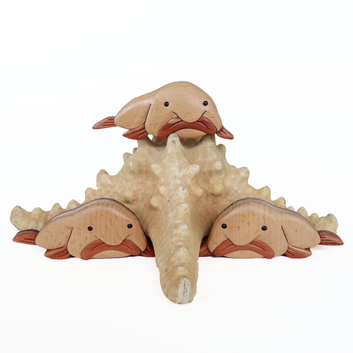 Blobfish Wood Carved Intarsia Ornament / Magnet