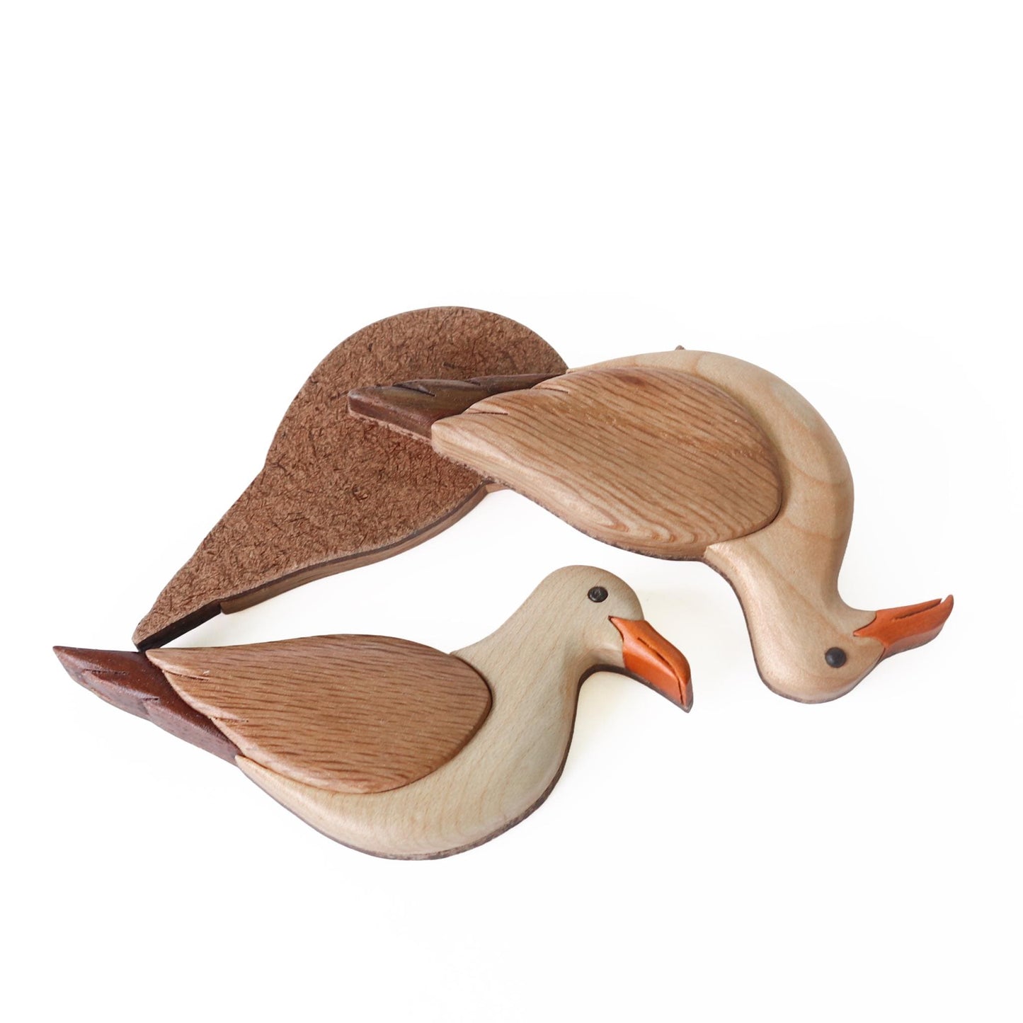 Seagull Wood Carved Intarsia Ornament / Magnet
