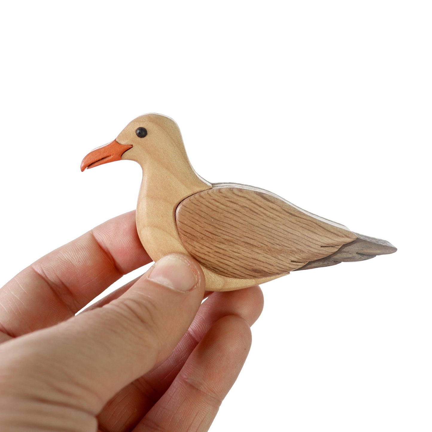 Seagull Wood Carved Intarsia Ornament / Magnet