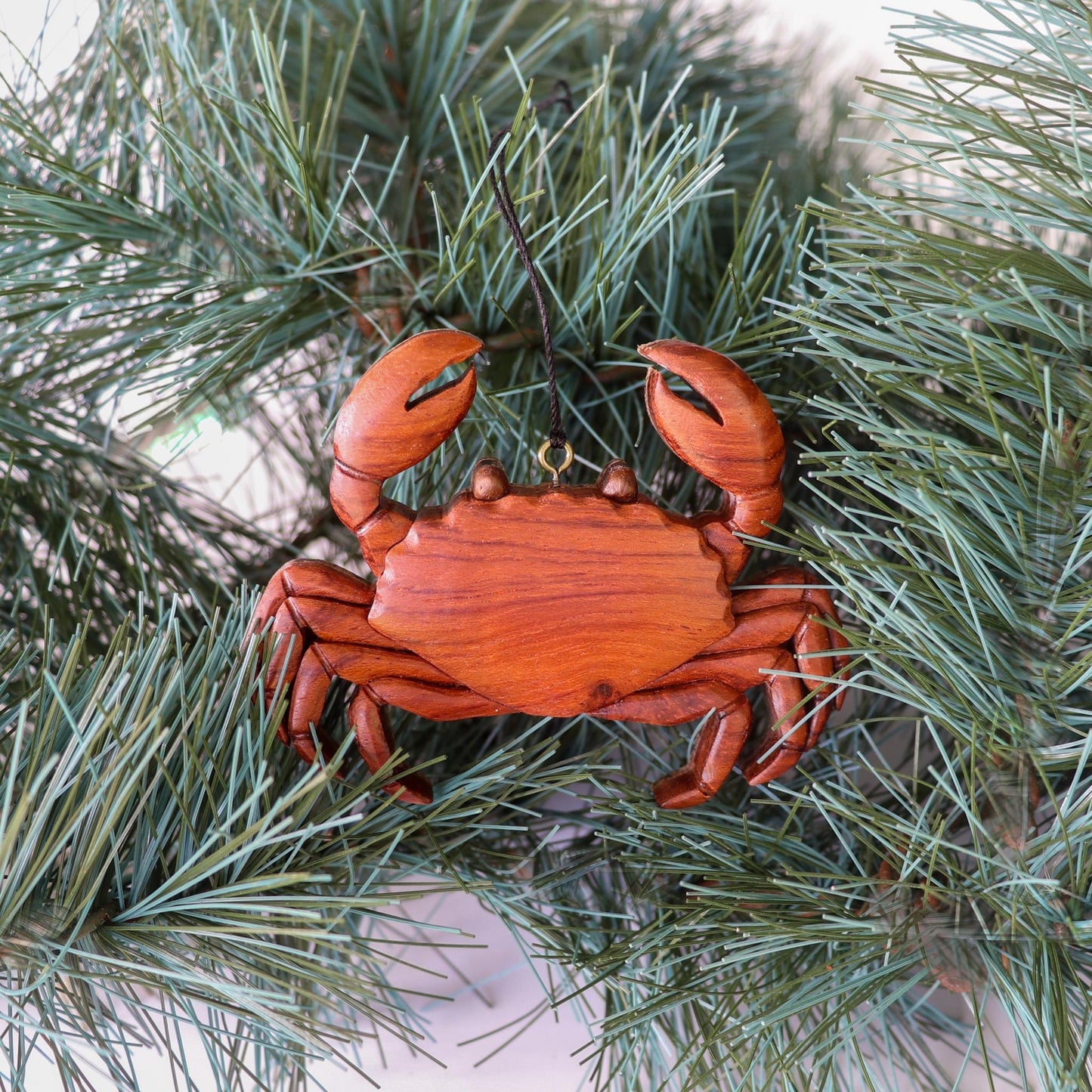 Crab Wood Carved Intarsia Ornament / Magnet