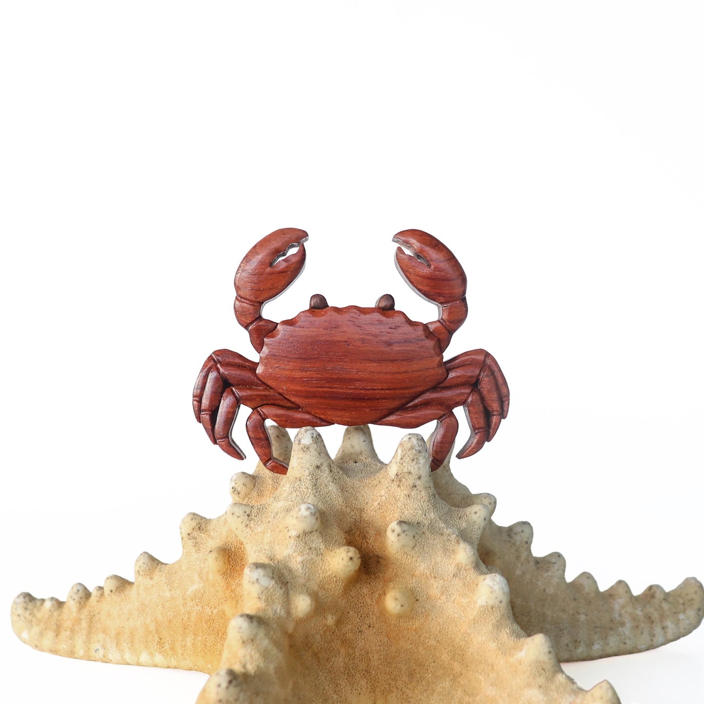 Crab Wood Carved Intarsia Ornament / Magnet